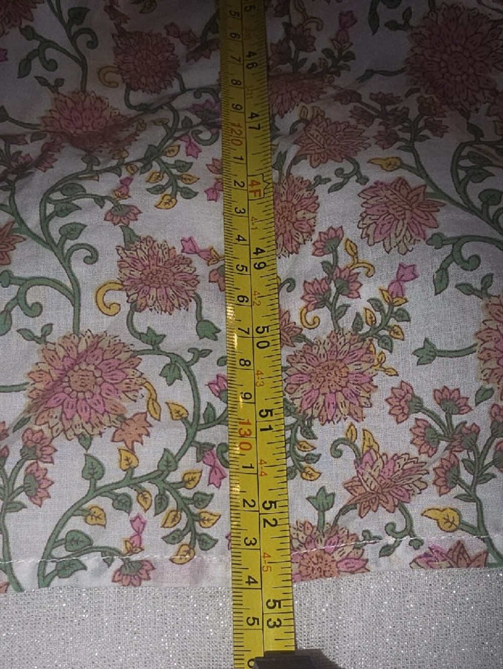 Japna Cotton Cream Maxi Dress with Pink Floral Print Size XL - Picture 16 of 16